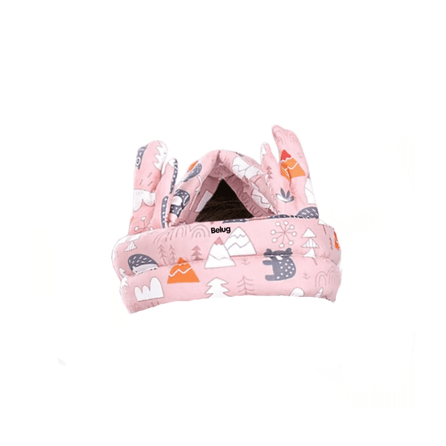 Gorro Protección Caídas Cascos Bebé Belug Rosa
