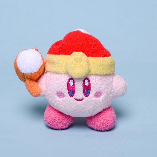 Nuevo gorro de dormir de chef de dibujos animados kawaii con martillo, muñeco de peluche Kirby, colgante, bolso, adorno, regalo para niños, regalo de Navidad.