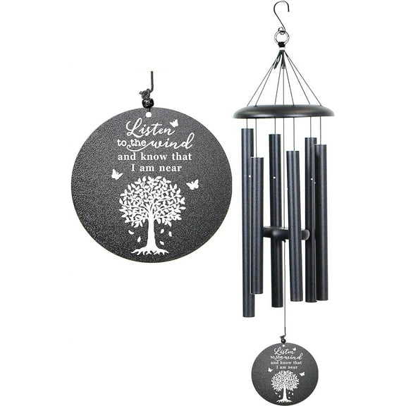 Sympathy Wind Chimes with Engraved Tree of Life, 40" Memorial Wind Chimes for Loss of a Loved One Prime,Memorial/Sympathy/Remembrance Gifts,Wind Chimes for Outside Garden & Home Decor