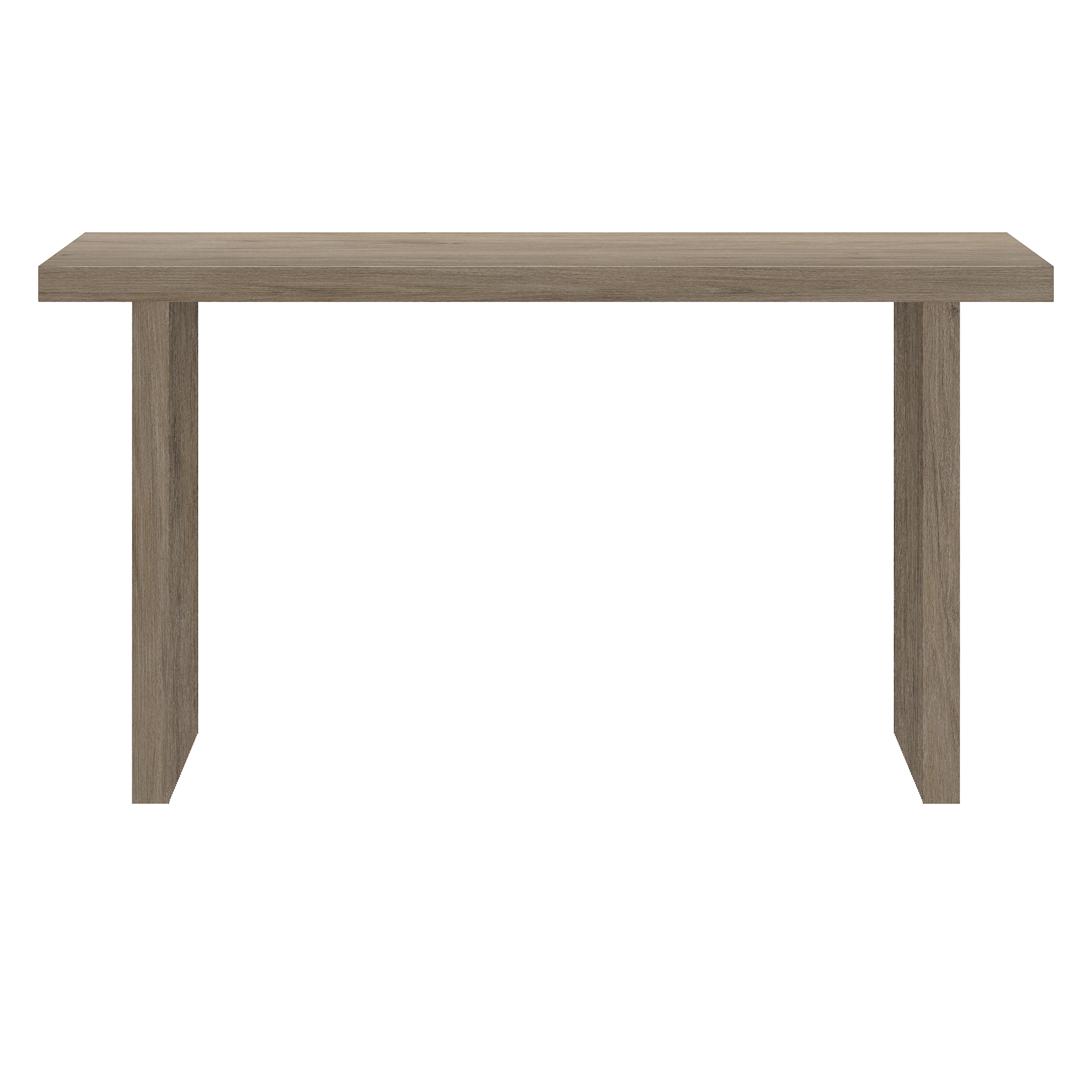 Evelyn&Zoe Modern/Contemporary 55" Wide Antiqued Gray Oak Console Table