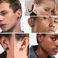 thumbnail image 2 of Halloween Black Earrings for Men/Women Scorpion/Teeth/Sunlight/Beetle/Crown Skull/Smiling Skeleton Crown Hypoallergenic Stud Earrings Jewelry for Gift Clearance, 2 of 6