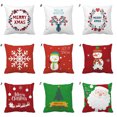 thumbnail image 3 of Dream Lifestyle Merry Christmas Santa Elk Snowman Print Pillow Cover Case Cushion Home Decor, 3 of 8
