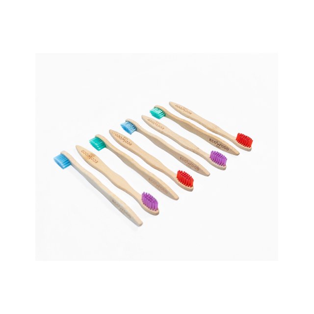 Kit 8 Cepillos de Dientes Para Niños Ecowood de Bambu Biodegradable con Cerdas Suaves Eco Wood Treatment Kit cepillo dientes infantil