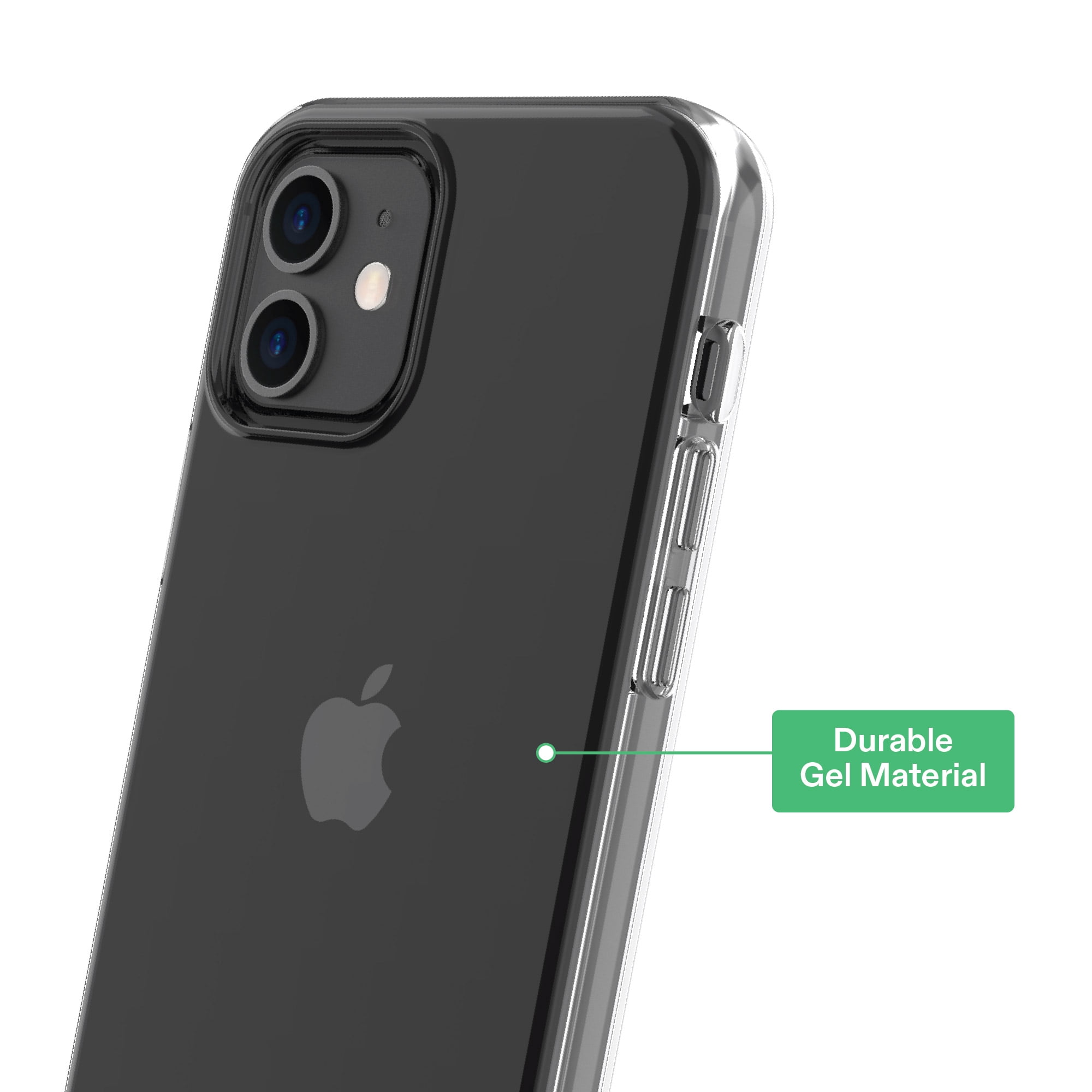 onn Protective Gel Phone Case for iPhone 12 / iPhone 12 Pro - Clear