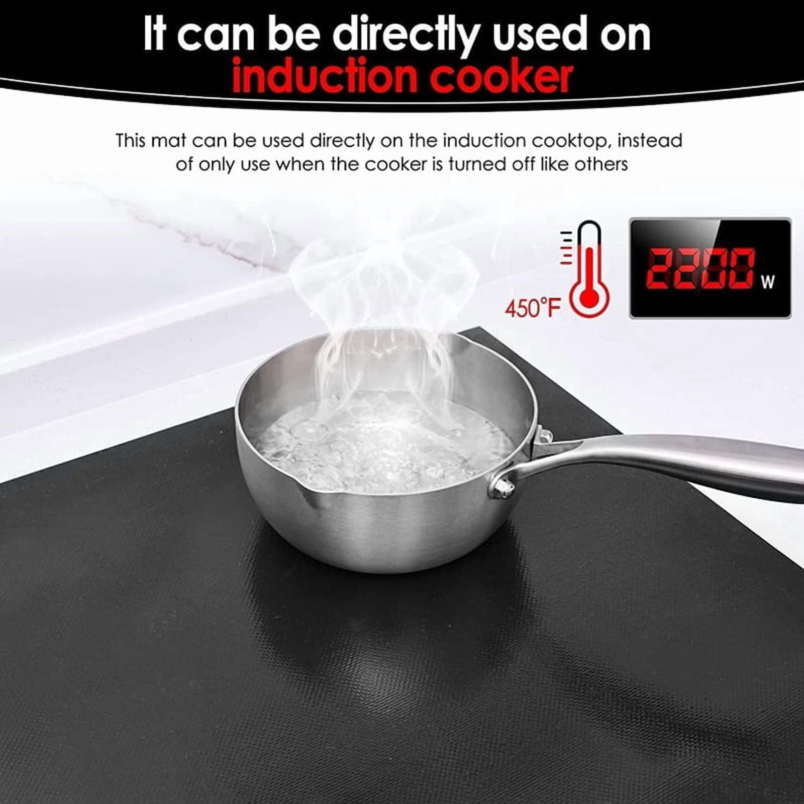 2X Large Induction Cooktop Protector Mat 21.2x35.4Inch,Electric Stove Burner Covers Antiscratch As Glass Top Stove Cover