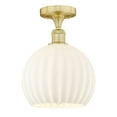 thumbnail image 2 of Innovations Lighting - White Venetian - 1 Light Semi-Flush Mount In Modern, 2 of 7