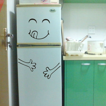 - Cute Sticker Fridge Happy Delicious Face Kitchen Fridge Wall Stickers Art