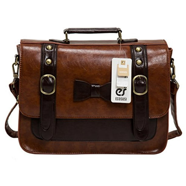 ECOSUSI ECOSUSI Women Vintage Faux Leather Messenger Bag Satchel