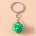 thumbnail image 2 of Mosey 20-sided Dice Keychain Stainless Steel Dice Keychain 20 Number Curved Polished Chain Geometric Diy Pendant, 2 of 7