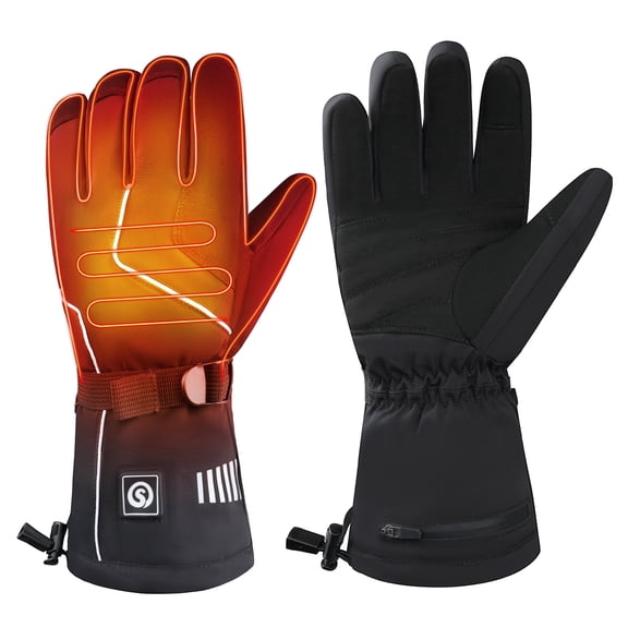 SNOW DEER Rechargeable Heated Gloves for Men & Women | 4000mAh Large Battery | 3-Level Temp Control, Touchscreen & Waterproof | Warm for Skiing, Cycling, Hiking, Winter Outdoor Activities