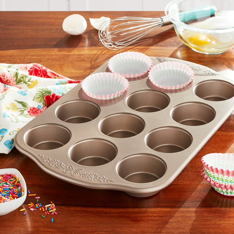 Mainstays 12 Cup Nonstick Muffin Pan, Cupcake Pan, 2.9 Diameter