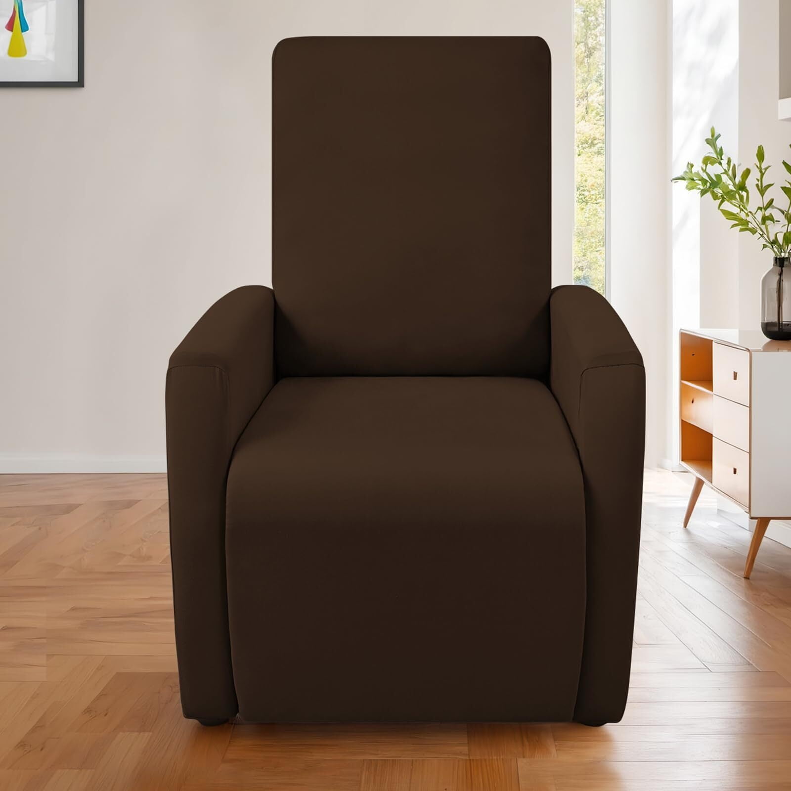 LKJYER Recliner Chair Covers 4 Pieces Waterproof Small Recliner Sofa Slipcover Stretch Recliner Slipcover for Lazyboy Recliner Chair with Storage Pocket Furniture Protector for Living Room