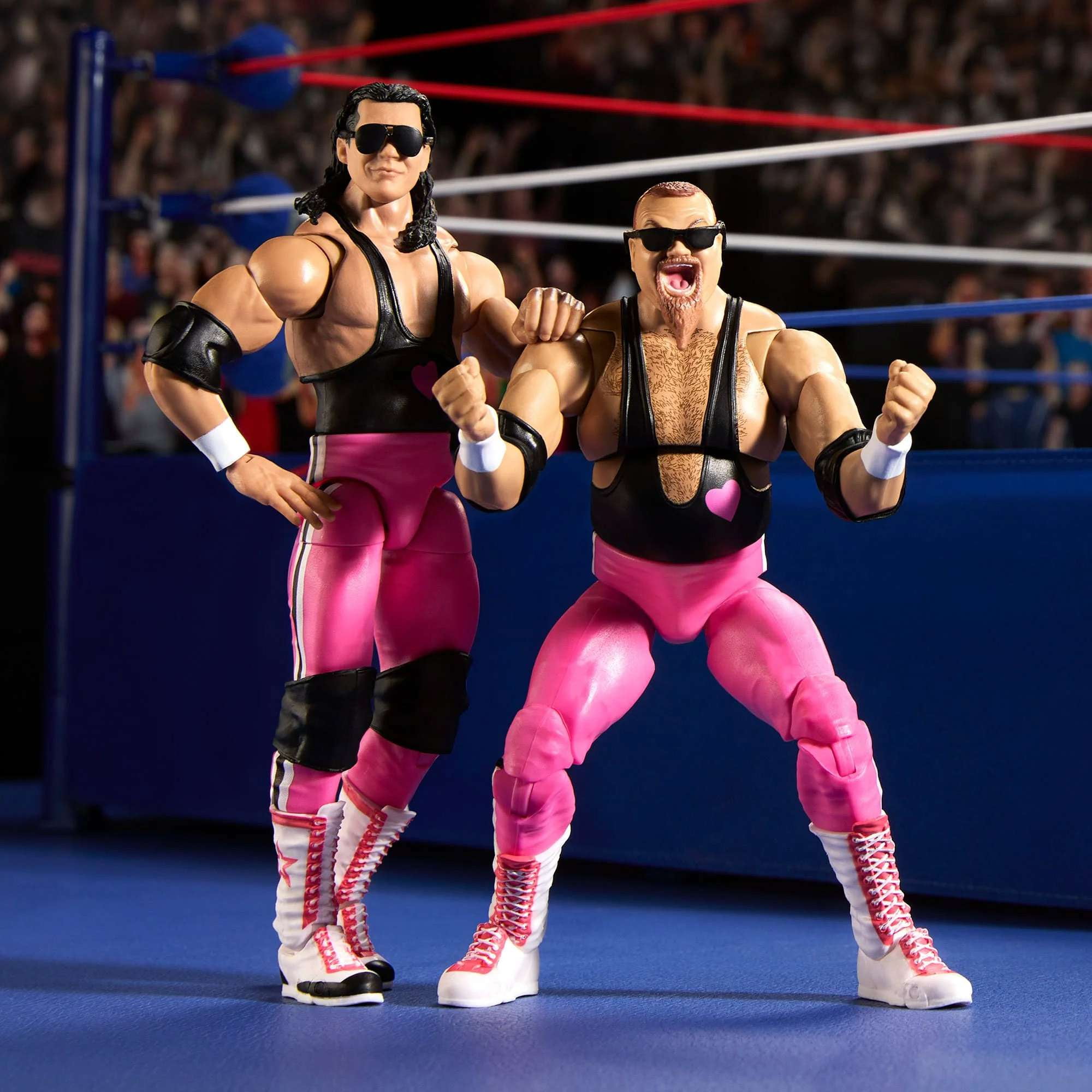 WWE Wrestling Coliseum Collection Hart Foundation Action Figure 2