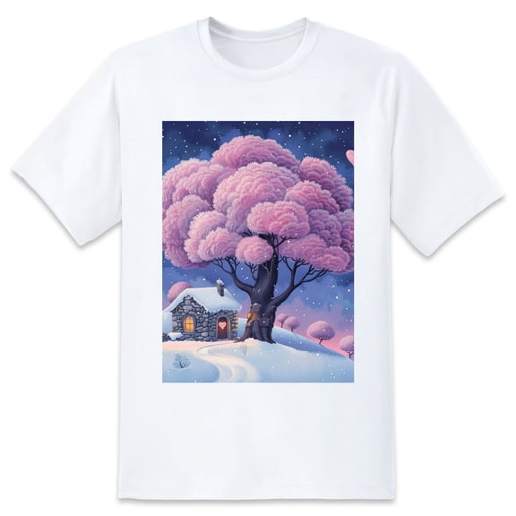 Basic Oversize Tees For WomenSnow Loose Boyfriend Shirts Casual Blouse round neck