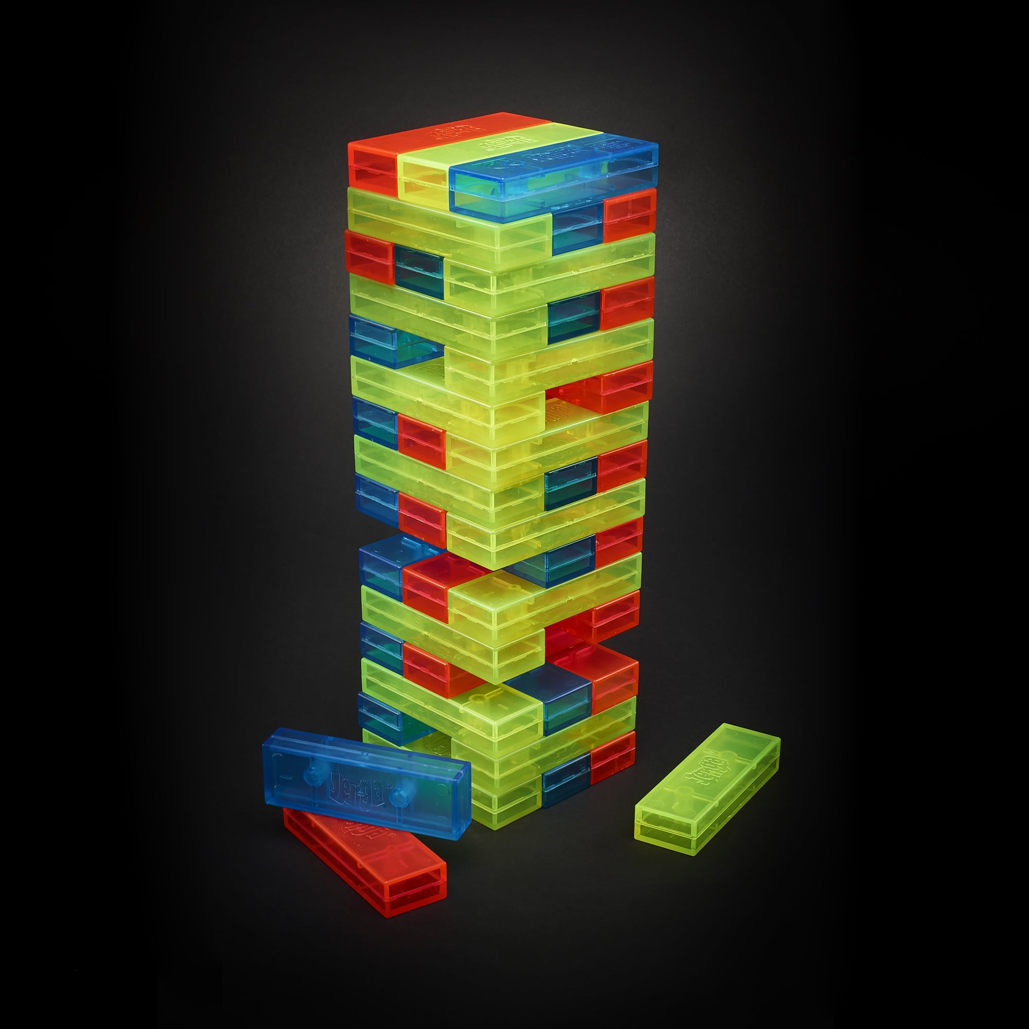 Jenga Neon Pop Building Blocks Tumbling Tower Game Walmart Com Walmart Com