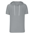 thumbnail image 2 of Kureaily Men's Hooded T-Shirt Cotton Soft Streetwear Longline Tee- Breathable Hop Pullover, 2 of 6