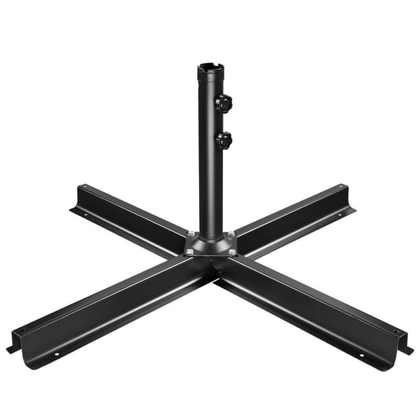 Patio Umbrella Stand Cross Base Outdoor Offset Umbrella Metal