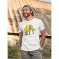thumbnail image 2 of Colorful Yellow Elephant T-Shirt Men -Image by Shutterstock, Male Large, 2 of 4