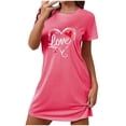 thumbnail image 2 of WJHWSX Womens Nightgown,Nightgowns for Women,Easy Care,Soft,Printed,Hot Pink,M(US:6), 2 of 3