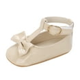 thumbnail image 3 of Otqutp Casual Flower Girls Dance Shoes Toddler Kids Girls Soild Bowknot Princress Shoes Soft Sole The Floor Barefoot Non Slip First Walkers Prewalker Shoes, 3 of 8