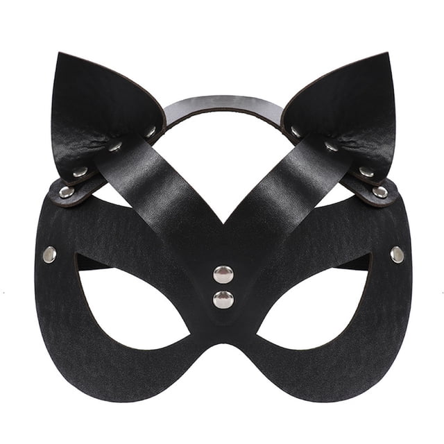 Disfraz de Mask Black Punk Fox Party, accesorio de juego