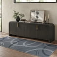 thumbnail image 5 of SUNDEREY 2'6"x8' Geometri Kitchen Rug,Runner Rugs 2.6x8ft Hallway Easy Jute Rug,Non Slip Washable Circular Pattern Rug,Soft Non-Slip Khaki Indoor Carpet for Entryway Laundry Bedroom,Grey, 5 of 9