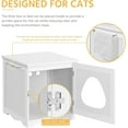 thumbnail image 5 of YANG2 Hidden Cat Litter Box Enclosure, Enclosed Cat Washroom, Pet Side Table, Litter Box Cabinet Furniture, Decorative Pet Crate for Living Room-White, 5 of 8