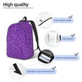 thumbnail image 5 of Easygd Glitter Purple Canvas Backpack: Stylish, Lightweight, and Versatile with Large Capacity and Adjustable Straps –, 5 of 7