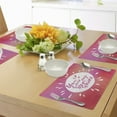 thumbnail image 4 of Ambesonne Romance Place Mats Set of 4, Maroon Sun, Standard Size, Maroon White, 4 of 6