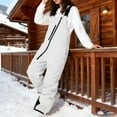 thumbnail image 5 of Jinhomg Womens Ski Snow Bibs Pants Winter Insulated Snowboard Overalls Outdoor Water Resistant Romper Snow Pant Windproof Adjustable Jumpsuits White,XXL, 5 of 7