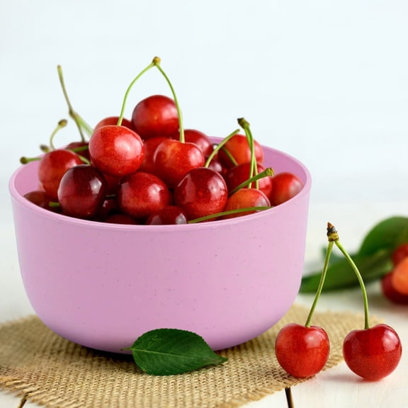 YUTK Plastic Bowls- Microwave- Dishwasher Safe Cereal Bowl Large 11x6cm X 1pcs,Pink,Free Size