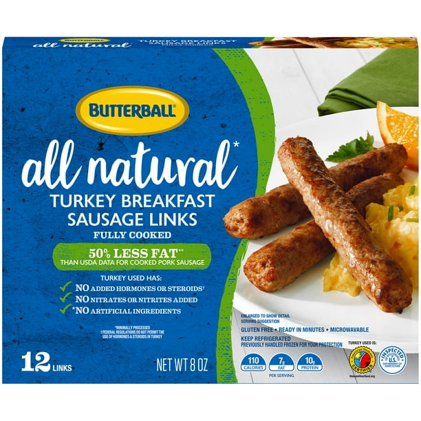 Butterball® All Natural Turkey Breakfast Sausage Links 8 oz. Box