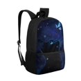 thumbnail image 2 of Uourmeti Midnight Galaxy Cat Multiple Pockets School Travel Bag for Hiking Shopping, Spacious Storage Large Capacity Bookbag Smooth Zipper Daypack, 2 of 6