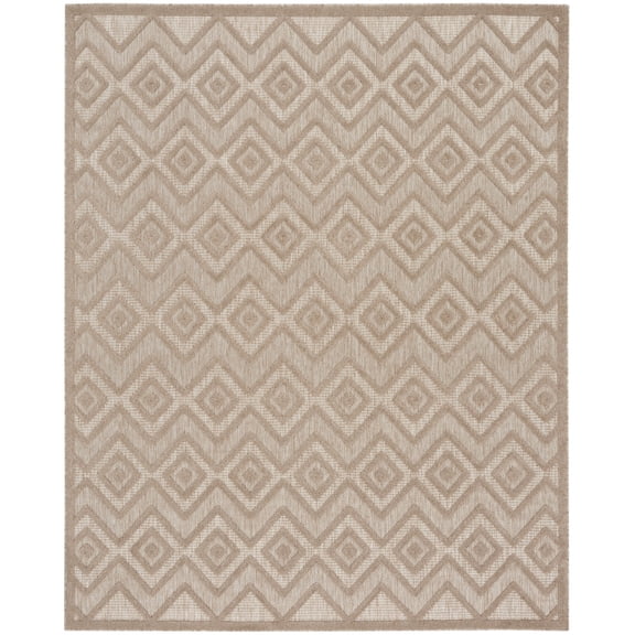 9' x 12' Beige Geometric Flatweave Area Rug