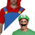 thumbnail image 5 of Gorros y gorras de Mario y Luigi para disfraces de cosplay - Bigotes, guantes y botones de Super Mario Bros., 5 of 5