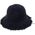 thumbnail image 6 of CoCopeaunts Winter Bucket Hat Women Tassel Raw Edge Fisherman Hat Simple Solid Color Foldable Basin Hat Casual Sunshade Hat, 6 of 8