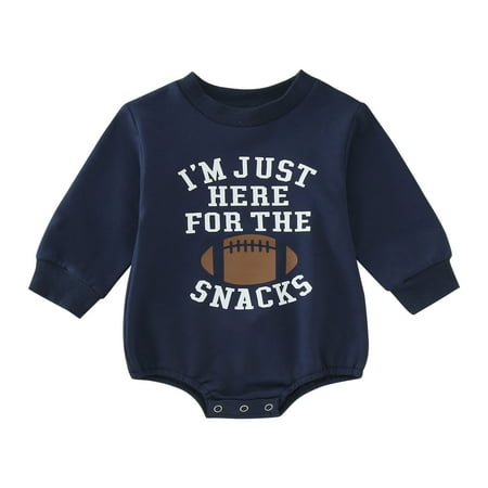 

Baby Boy Girls Rompers Baby Unisex Cotton Print Autumn Football Long Sleeve Romper Bodysuit Sweatshirt Clothes