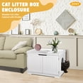 thumbnail image 3 of WoofPaw Litter Box Enclosure Furniture, Cat Washroom, Hidden Litter Box Cover, Cabinet for Large Cat, Dog Proof Cat Litter Boxes, Hideaway Litter Box, Cat House,White, 3 of 13