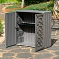 thumbnail image 2 of Horti Cubic Resin Storage Cabinet with Doors and 1 Shelf, Indoor & Outdoor Deck Box Waterproof (Arctic Grey)), 2 of 8