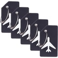 thumbnail image 1 of 5 Pack Silicone Luggage Tag Baggage Handbag School Bag Suitcase Instrument Tag Label by FFIY （Sky Blue）, 1 of 7