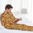 thumbnail image 6 of Sikiie Pumpkins And Sunflowers A Mens Pajama Set, Soft Warm Long Sleeve Sleepwear, Cozy Button-Down Pjs for Men-Small, 6 of 7
