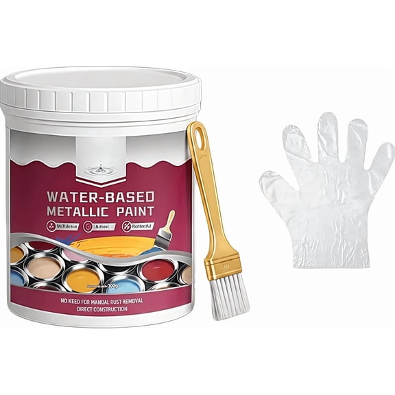 Rust Converter Paint for Metal, Water-Based Anticorrosion Coating Black, 500g
