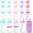 With Colorful Lid, variant on 16 Oz Acrylic Snowglobe Tumbler, 20 Pack Pre-Drilled Double Wall Plastic Clear Cup for Glitter Snow Globe Diy, Double Wall Plastic Snowglobe Cup with Bamboo Lid
