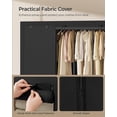 thumbnail image 4 of Wardrobe Closet 83.5 Inch Large Capacity Portable Closet Clothing Rack Clothes Organizer with Fabric Cover Ink Black, 4 of 6