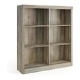 thumbnail image 4 of 53-pulgada de altura 6-cube almacenamiento organizer estante con anti-tip design-sturdy wood estante de libros para sala de estar dormitorio o oficina en casa-ivory blanca, 4 of 5