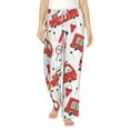 thumbnail image 2 of Picia Fire Truck Womens Soft Woven Cotton Elastic Waistband Sleep Pajama Pant Lounge Sleep Pant With Pockets And Drawstring-Large, 2 of 9
