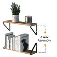 thumbnail image 6 of Wallniture Ponza 24" Wall Mounted Rustic Floating Shelf with Brackets for Kitchen Living Room Bedroom, Natural Burned, Set of 5, 6 of 7