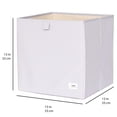 thumbnail image 6 of 3 Sprouts Recycled Fabric Storage Cube Box Container Organizer - Light gray, 6 of 7
