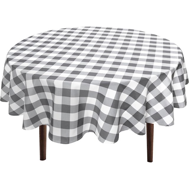 Striped Square Tablecloth Beige - Stainproof, Spillproof and Waterproof Washable Polyester Fabric 4 ft Table Cloth for Outdoor Picnic and Banquet, 54 x 54 Inch