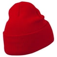 thumbnail image 4 of Smile Face Embroidered Long Beanie - Red OSFM, 4 of 5